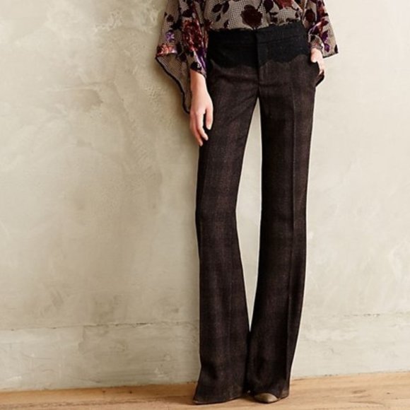 Anthropologie Flecked Brighton Trousers, by Elevenses, size 10 - Picture 1 of 11